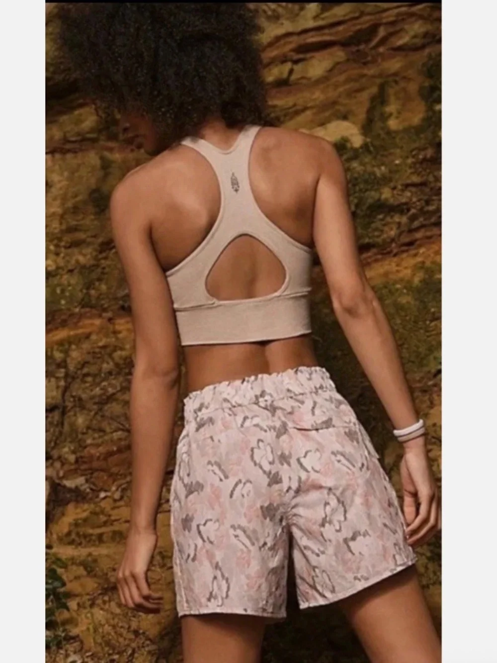 Free People Movement In The Wild Printed Shorts in Ivory Combo Size XS